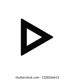 Arrow, play , icon. Element of arrow for mobile concept and web apps illustration. Thin flat icon for website design and development, app development. Premium icon on white background