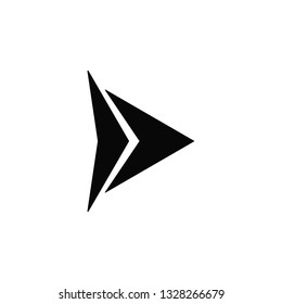 Arrow, play, icon. Element of arrow for mobile concept and web apps illustration. Thin flat icon for website design and development, app development. Premium icon on white background
