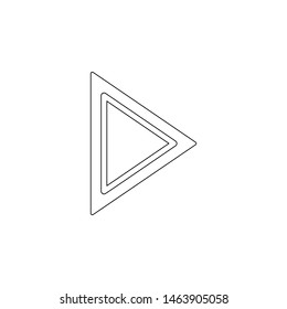 arrow play icon. Element of web for mobile concept and web apps icon. Outline, thin line icon for website design and development, app development