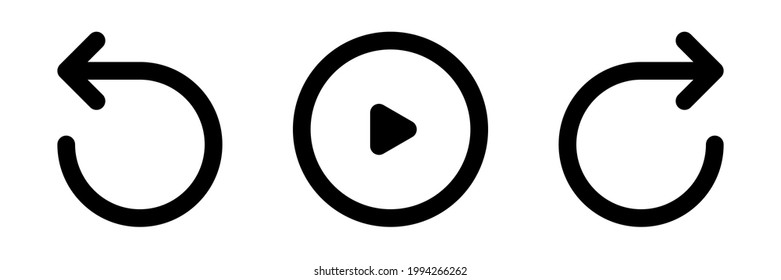 Pfeil mit Spielsymbol. Medienabspielzeichen für Video. Vektorgrafik