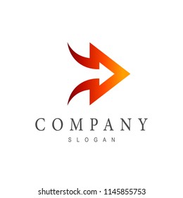 arrow play logo template