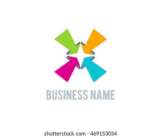 arrow point colored logo