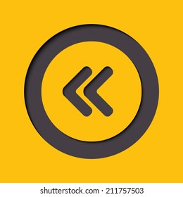 Arrow point flat icon left