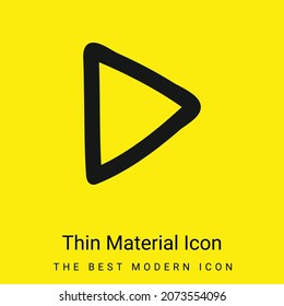 Arrow Point Hand Drawn Outline Pointing To Right Direction minimal bright yellow material icon
