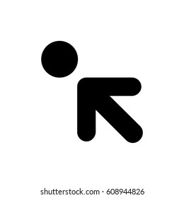 Arrow point to up icon