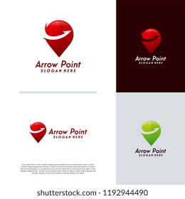 Arrow point logo designs template, Arroq symbol