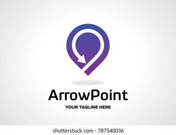 Arrow Point Logo Template Design Vector, Emblem, Design Concept, Creative Symbol, Icon
