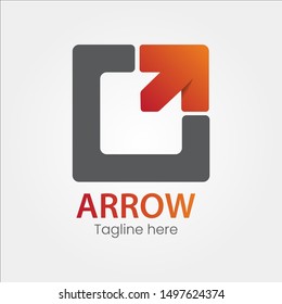 ARROW POINT MARK LOGO, icon, template for business, company - vector EPS 10