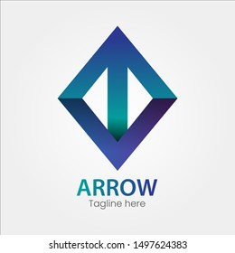 ARROW POINT MARK LOGO, icon, template for business, company - vector EPS 10