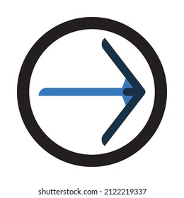 Arrow or point movement icon