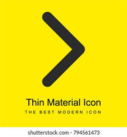 Arrow point to right bright yellow material minimal icon or logo design