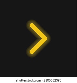 Arrow Point To Right yellow glowing neon icon