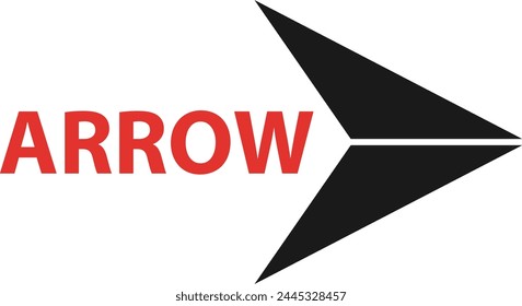 Arrow pointer, abstract arrow pointer isolated on white background. Vector, cartoon illustration. Vector.