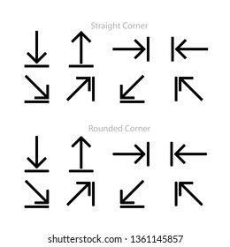 arrow pointer black web icon flat on white background vector template illustration in white background_download upload arrow