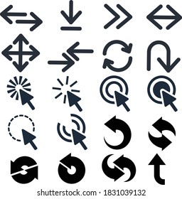 Arrow pointer button symbol signs