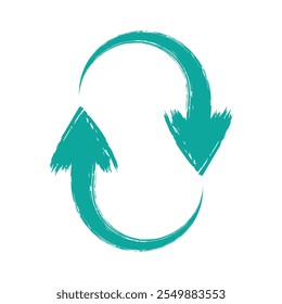 Arrow pointer Direction Color icon, Brush Painted grunge Hand drawn doodle vector illustration.