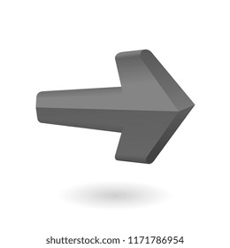 Arrow. Pointer. Direction sign symbol. Vector graphics. Bulk vector arrow