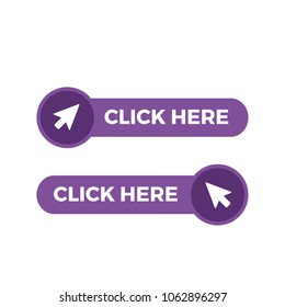 Arrow pointer icon, click here button