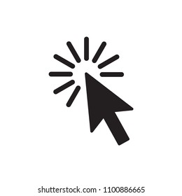 Arrow pointer icon icon flat vector template design trendy