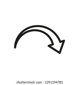 Arrow pointer icon vector flat trendy