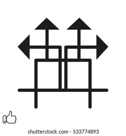 arrow pointer icon, vector illustration EPS 10