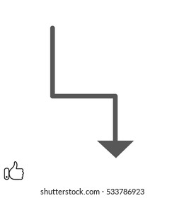 arrow pointer icon, vector illustration EPS 10