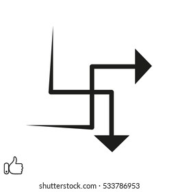 arrow pointer icon, vector illustration EPS 10