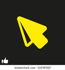 arrow pointer icon, vector illustration EPS 10