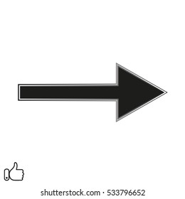 arrow pointer icon, vector illustration EPS 10