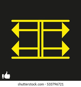 arrow pointer icon, vector illustration EPS 10