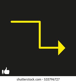 arrow pointer icon, vector illustration EPS 10