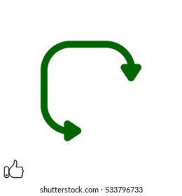 arrow, pointer, icon, vector illustration EPS 10