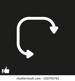 arrow pointer icon, vector illustration EPS 10