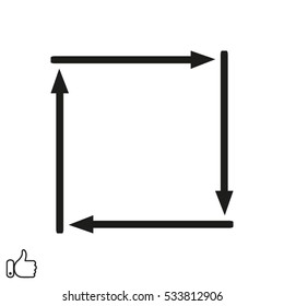 arrow pointer icon, vector illustration EPS 10
