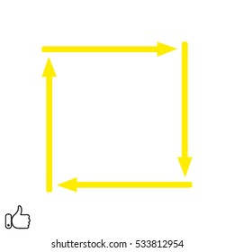 arrow pointer icon, vector illustration EPS 10