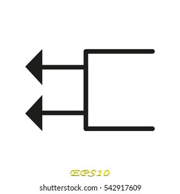 arrow, pointer, icon, vector illustration eps10