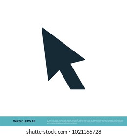 Arrow Pointer Icon Vector Logo Template Illustration Design. Vector EPS 10.