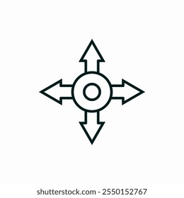 arrow pointer icon vector sign