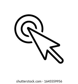arrow pointer icon vector template