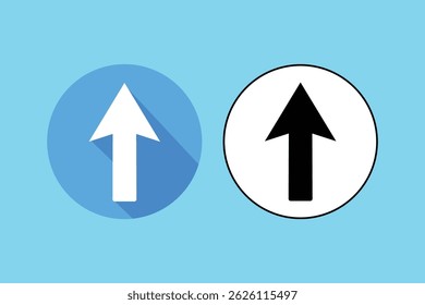 Up Arrow Pointer Icons, flat up arrow icon, arrow pointing up vector, upload arrow icon