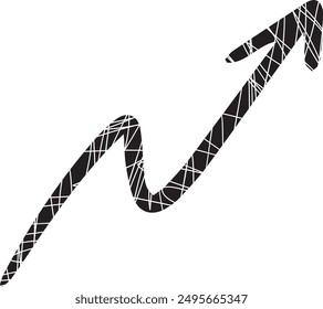 Arrow pointer indicator direction design.