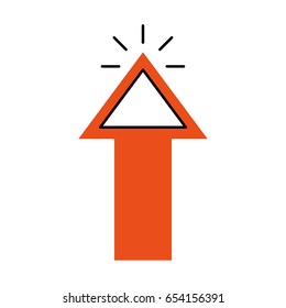 arrow pointer isolated icon