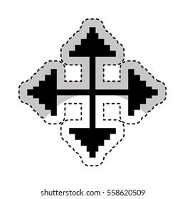 arrow pointer isolated icon vector illustration design