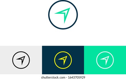 Arrow pointer line art icon vector 