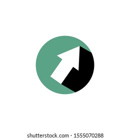 Arrow pointer logo is a simple vector