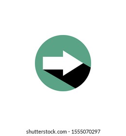 Arrow pointer logo is a simple vector