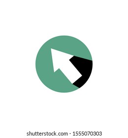 Arrow pointer logo is a simple vector