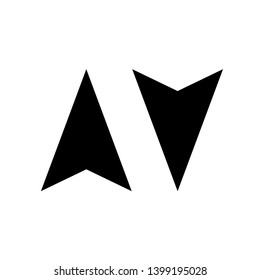 Arrow Pointer Mark Icon Vector Illustration 