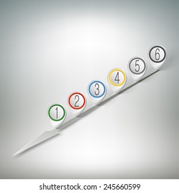 Arrow with pointer marks. Infographic for business design and website template.