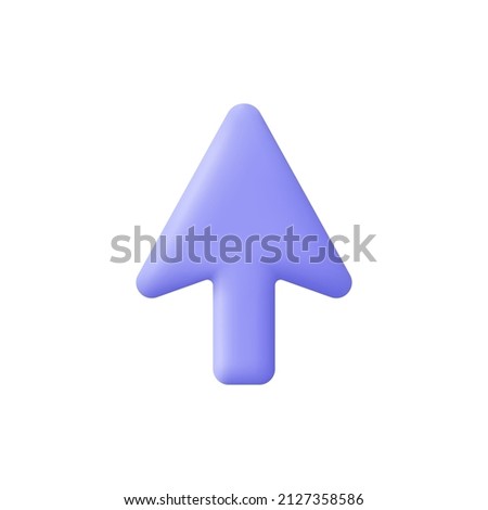 Arrow pointer, mouse cursor. Computer interface. 3d vector icon. Cartoon minimal style.